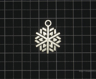 【チャーム】雪の結晶 20×16mm