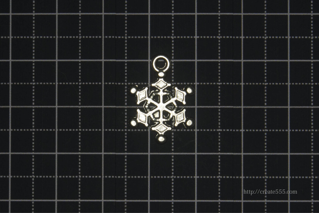 【チャーム】雪の結晶 20×15mm