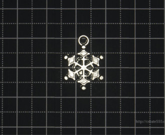 【チャーム】雪の結晶 20×15mm