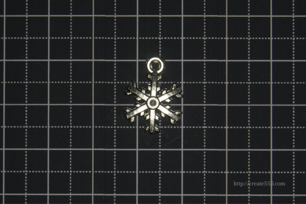 【チャーム】雪の結晶 18×14mm