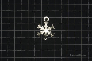 【チャーム】雪の結晶 18×14mm